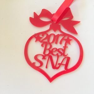 Best SNA  Christmas Acrylic Bauble 10cm