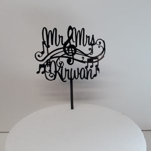 Personalised Music Wedding Cake Topper