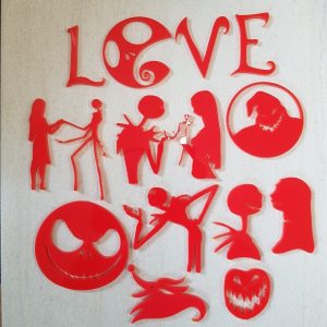 Nightmare Before Christmas Fondant Cake Stamps (Approx 6cm - 8cm) (Colours may   vary)