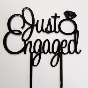 Just Engaged Cake Topper