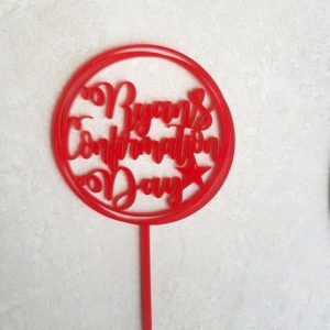 Personalised Confirmation Cake Topper Hoop Design