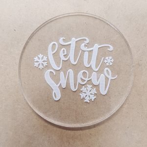 LET IT SNOW   FONDANT EMBOSSER STAMP