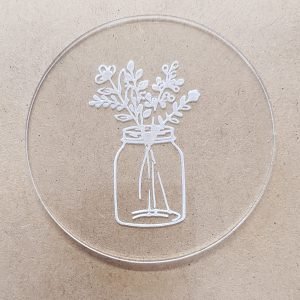 FLOWERS IN JAR FONDANT EMBOSSER STAMP