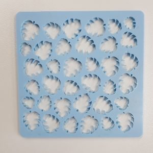 LEAF PRINT  CUT OUT 8CM SQUARE