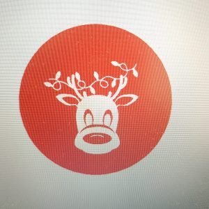 REINDEER WITH LIGHTS   FONDANT EMBOSSER STAMP