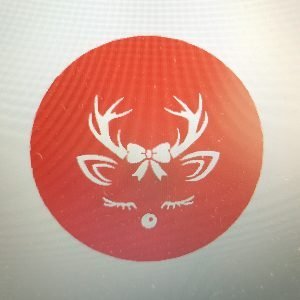 FEMALE CHRISTMAS DEER  FONDANT EMBOSSER STAMP