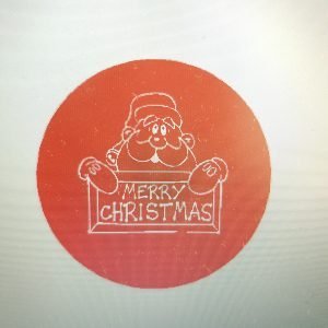 SANTA  MERRY CHRISTMAS  FONDANT EMBOSSER STAMP