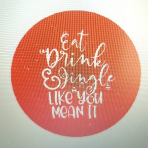 EAT DRINK & JINGLE FONDANT EMBOSSER STAMP