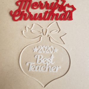Best Teacher Christmas Bauble