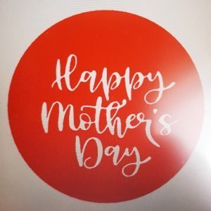 HAPPY MOTHERS DAY SCRIPT  EMBOSSER STAMP